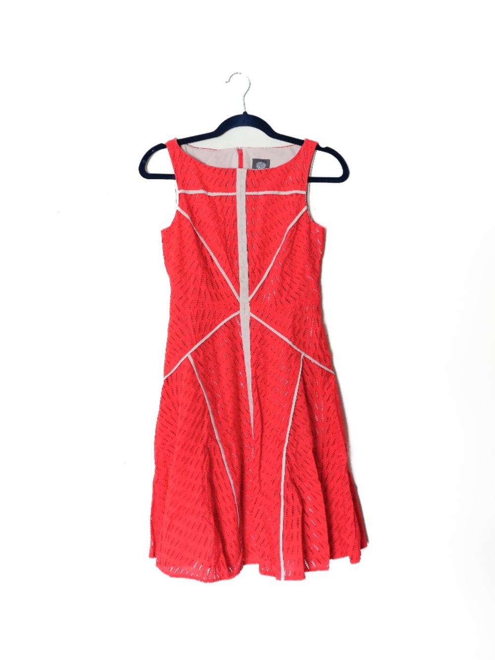 Vince Camuto Coral Eyelet Fit and Flare Dress
